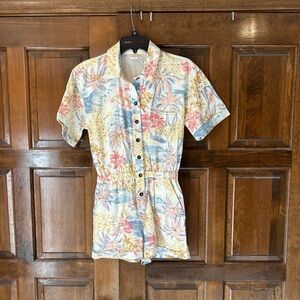 Billabong x Wrangler Cali Sun Button Down Short Sleeve Romper Jumpsuit Small